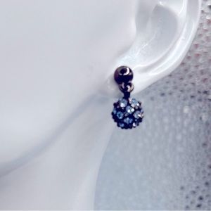 Blue Crystal Dangle Earrings